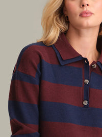 525 America Lennon Rugby Stripe Crew Sweater