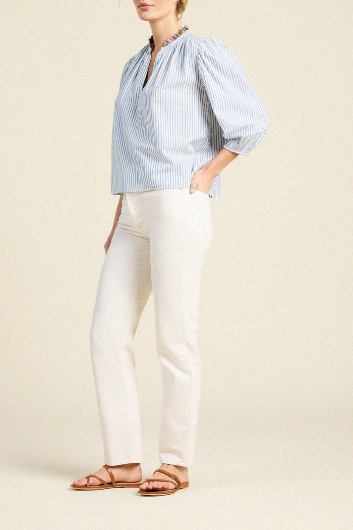 Trovata Birds of Paradis Orly Seaside Stripe Blouse