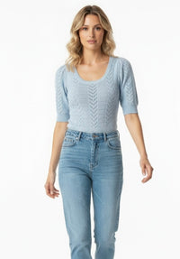 Autumn Cashmere Scoop Neck Pointelle Sweater