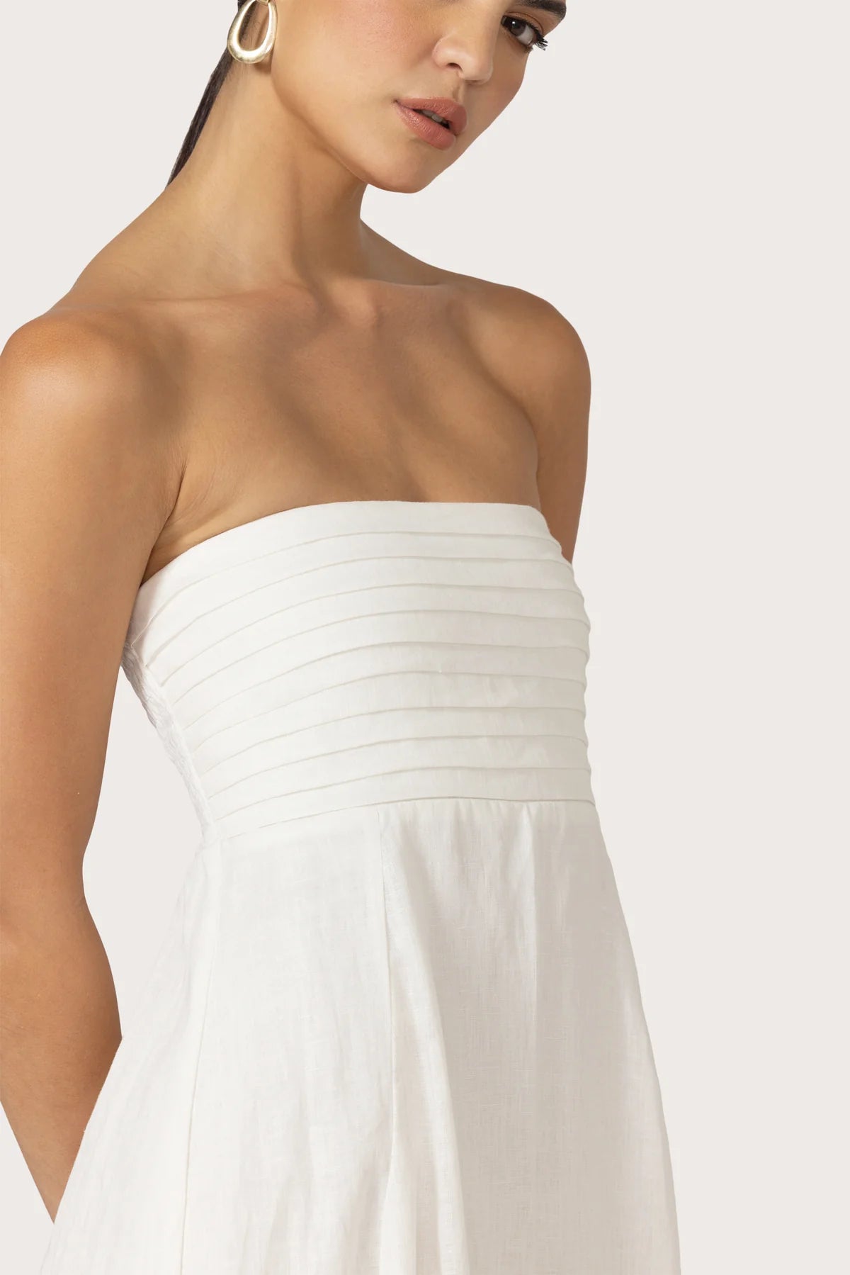 Lusana Talia Linen Maxi Dress
