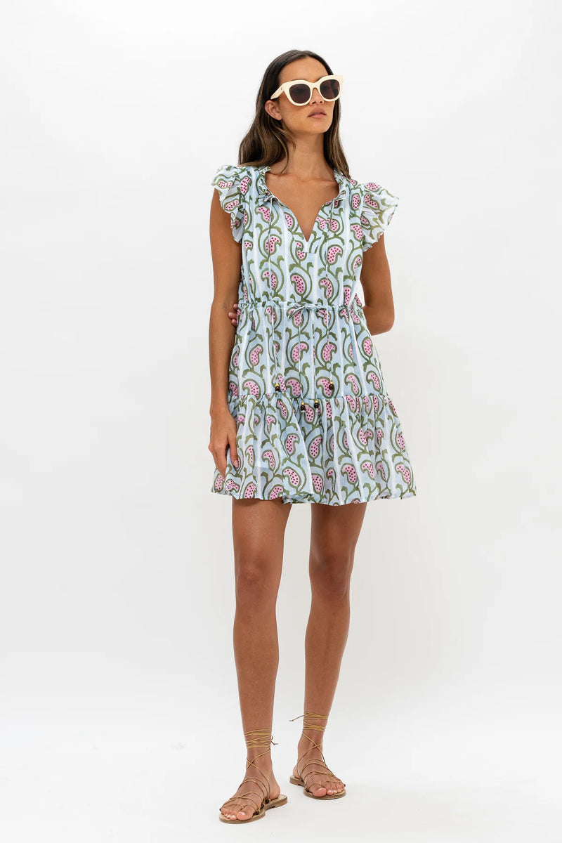 Oliphant Cinched Flirty Mini Dress