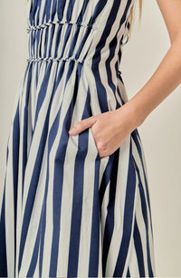 English Factory Striped Sleeveless Maxi Dress
