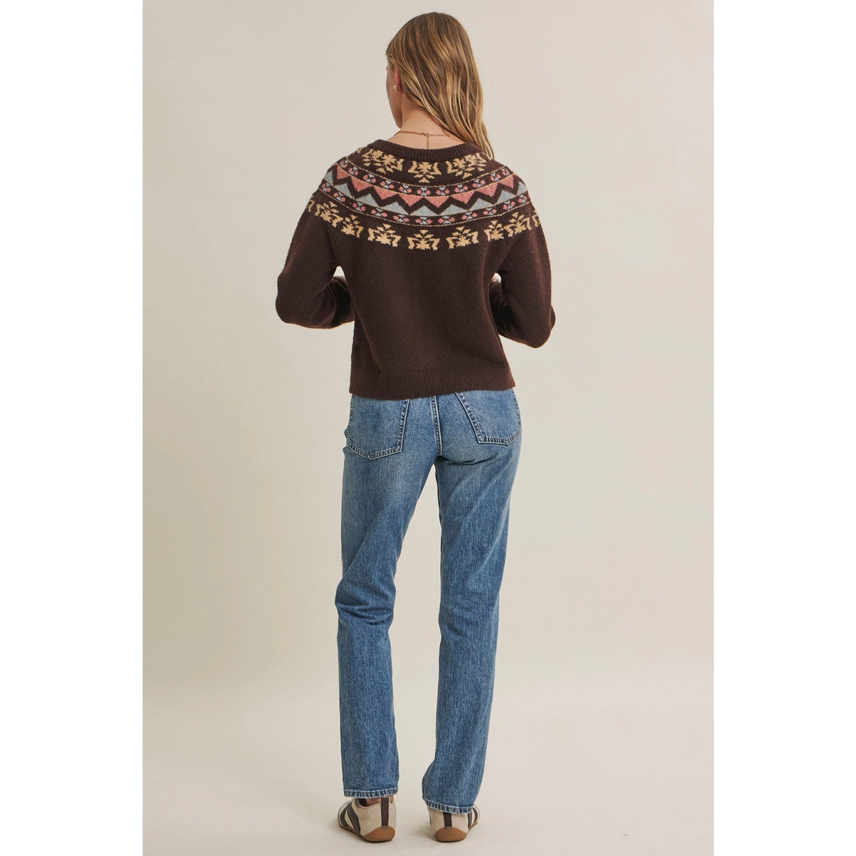 In February Nordic Fair Isle Cardigan