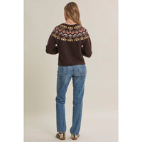 In February Nordic Fair Isle Cardigan