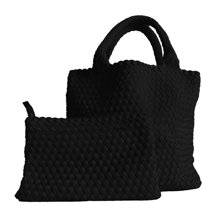 Ahdorned Lily Woven Neoprene Tote with Pouch