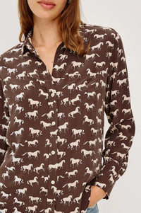 Rails Kate Ivory Horses Blouse