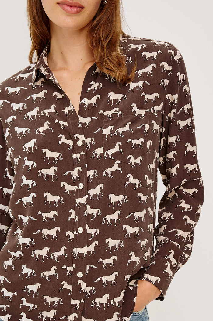 Rails Kate Ivory Horses Blouse