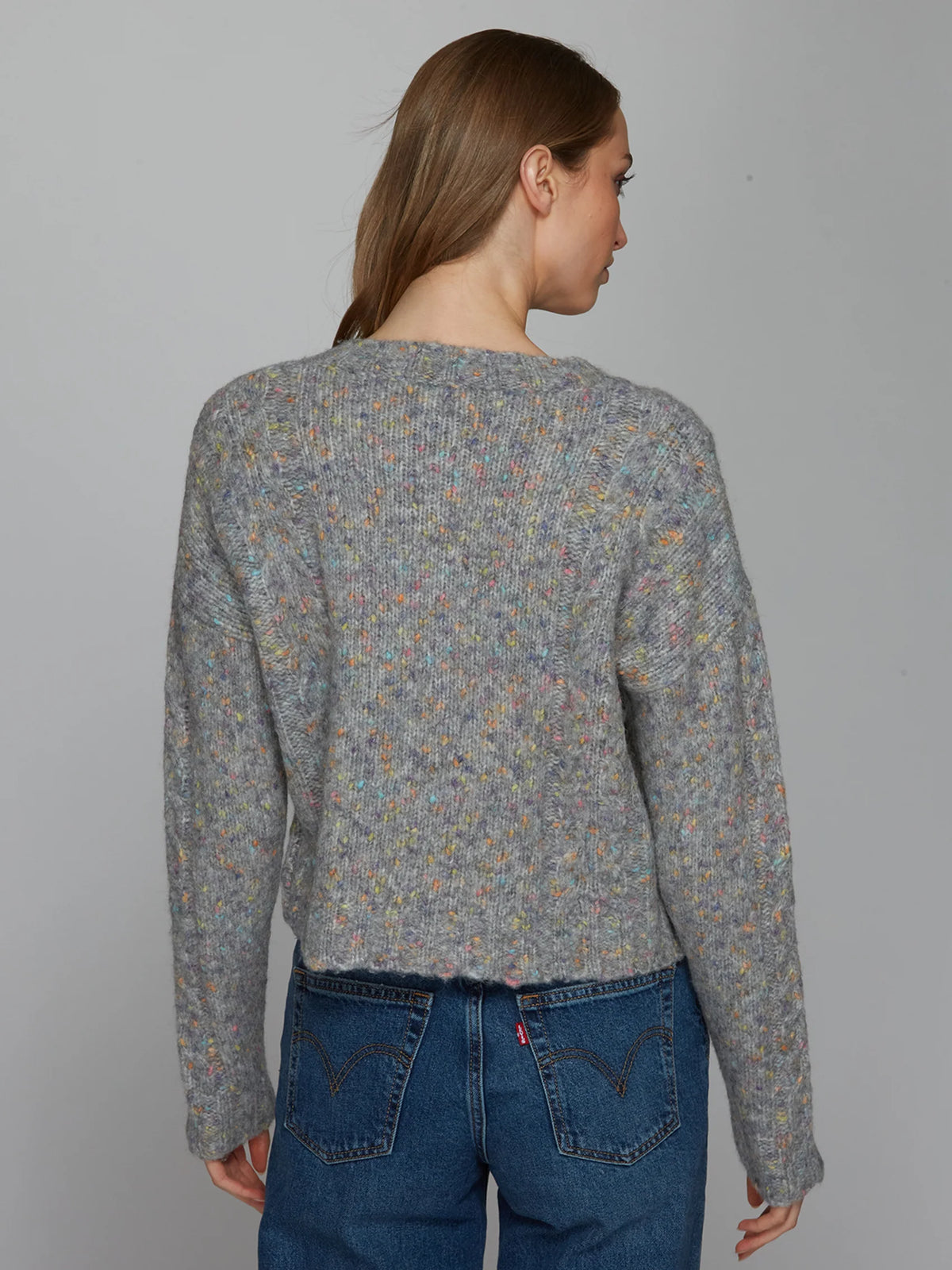 Autumn Cashmere Confetti Cable Boxy Cardigan