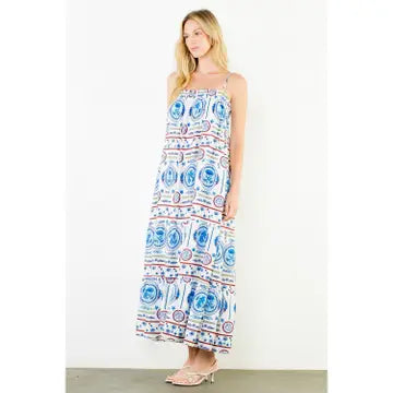 THML Sea Print Maxi Dress