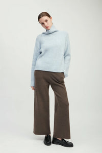 Common Knit Funnel Neck Rib Knit Sweater