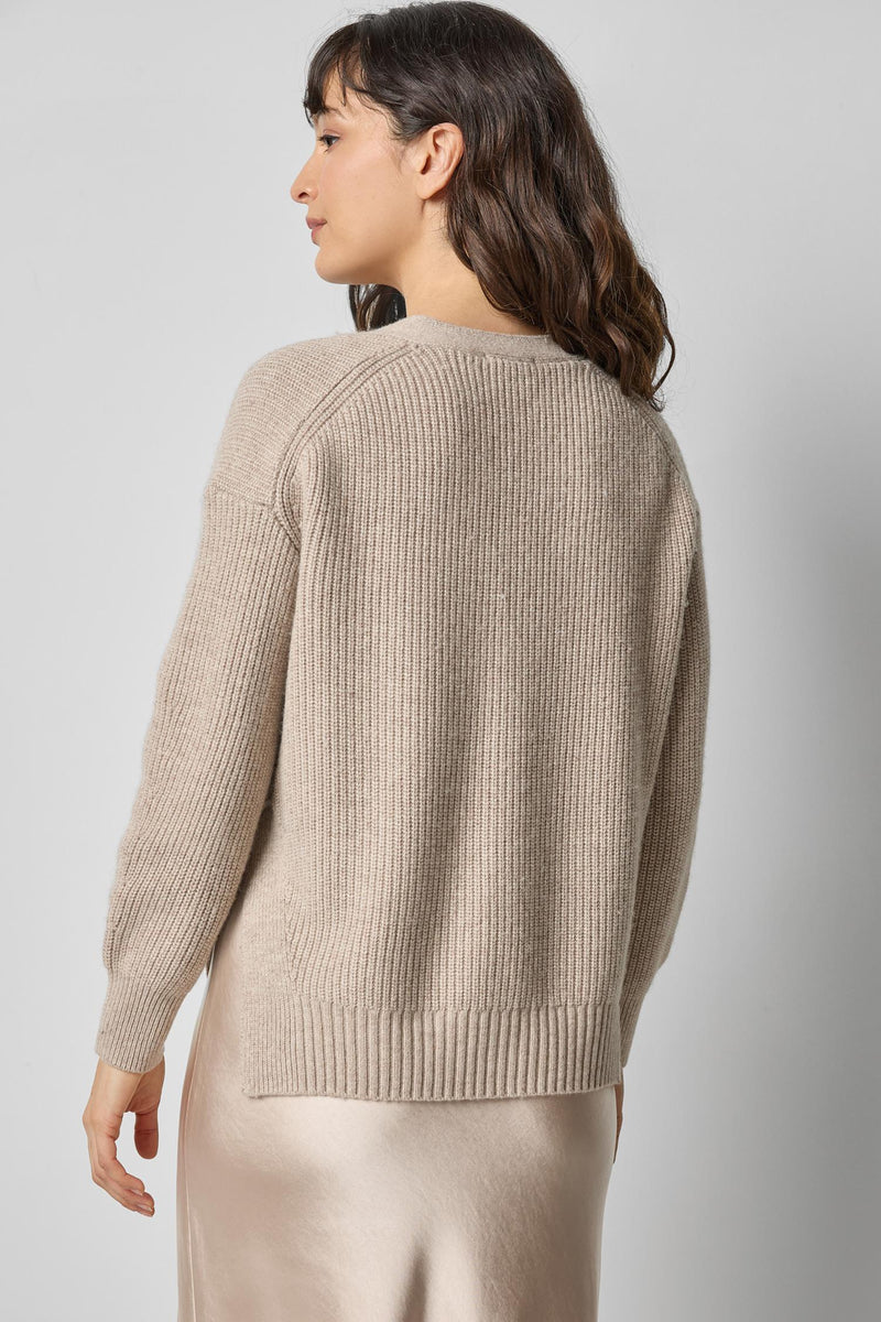 Lilla P Cashmere Side Vent Cardigan