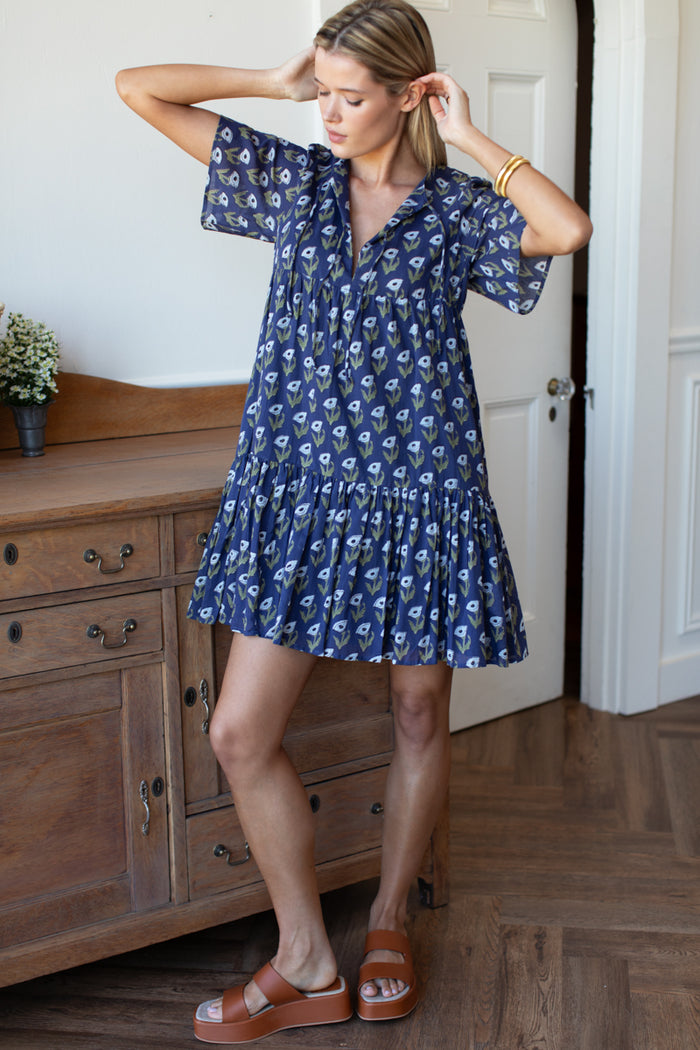 Emerson Fry Isla Pressed Poppies Floral Dress