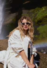 Krewe Irene Powder Blue Sunglasses