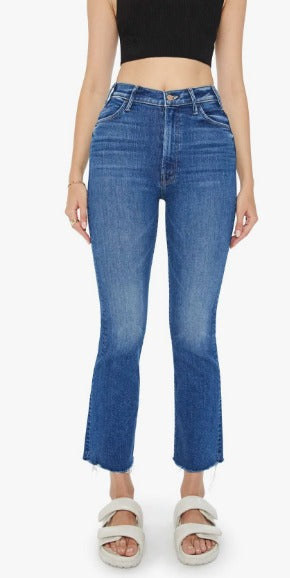 Mother Denim Hustler Ankle Fray Grasping at Straws