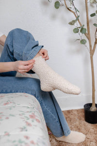 Whim & Whimsy Holiday Cozy Socks with Jingle Bell