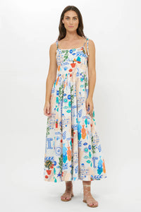 Oliphant Scarlett Corfu Print Maxi Dress