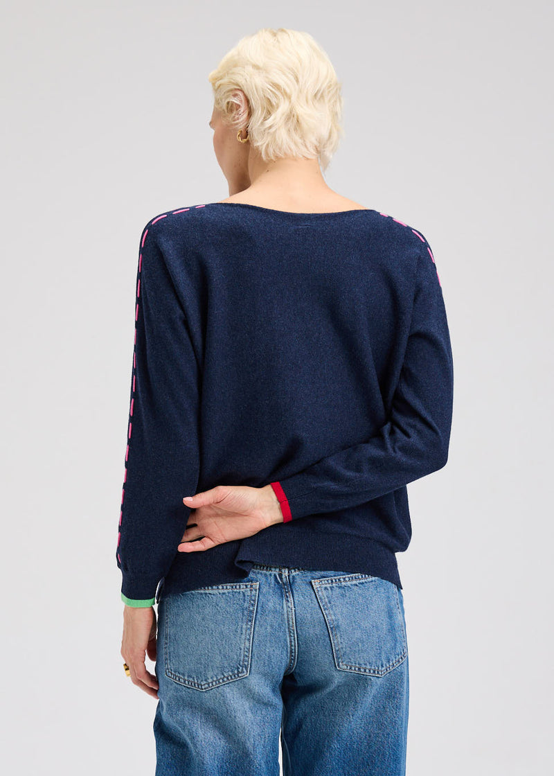 Zaket & Plover Threaded Star Crew Sweater
