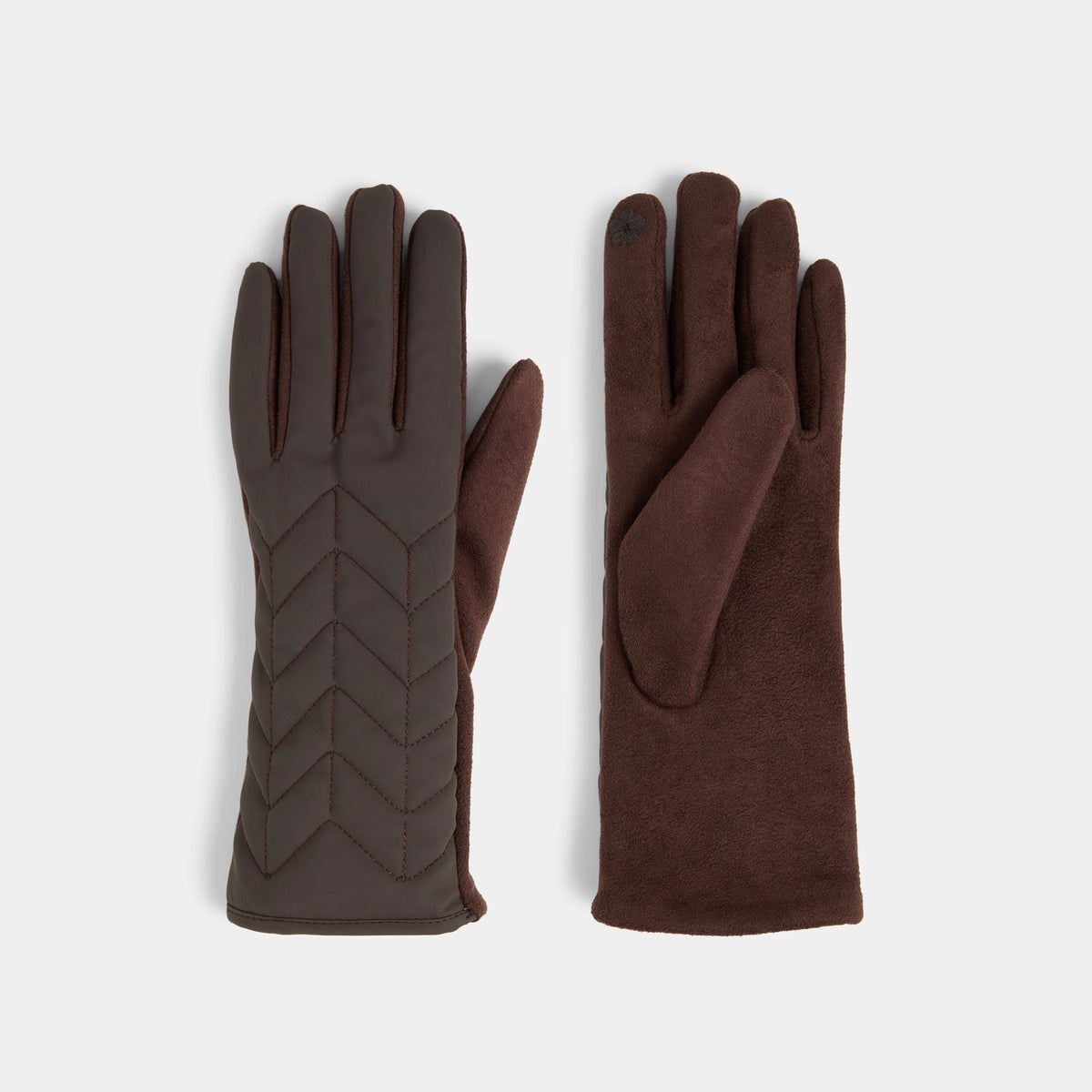 Coco & Carmen Matte Chevron Puffer Gloves