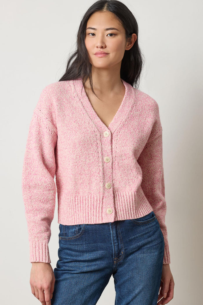 Lilla P Marled V- Neck Cardigan