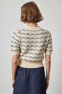 Lilla P Short Sleeve Multi Stitch Sweater