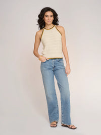 Autumn Cashmere Halter Top Stitch Borders