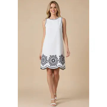 Pinch Floral Embroidered Midi Dress