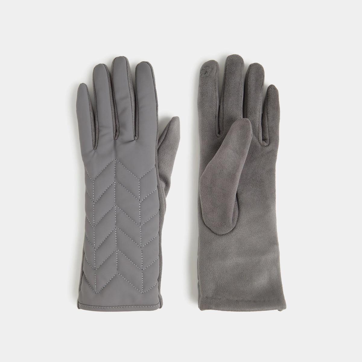 Coco & Carmen Matte Chevron Puffer Gloves