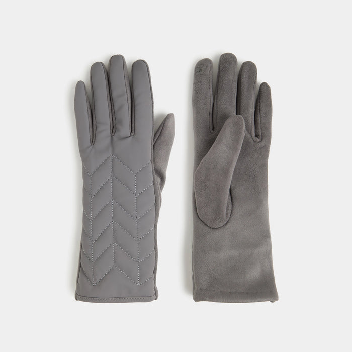 Coco & Carmen Matte Chevron Puffer Gloves