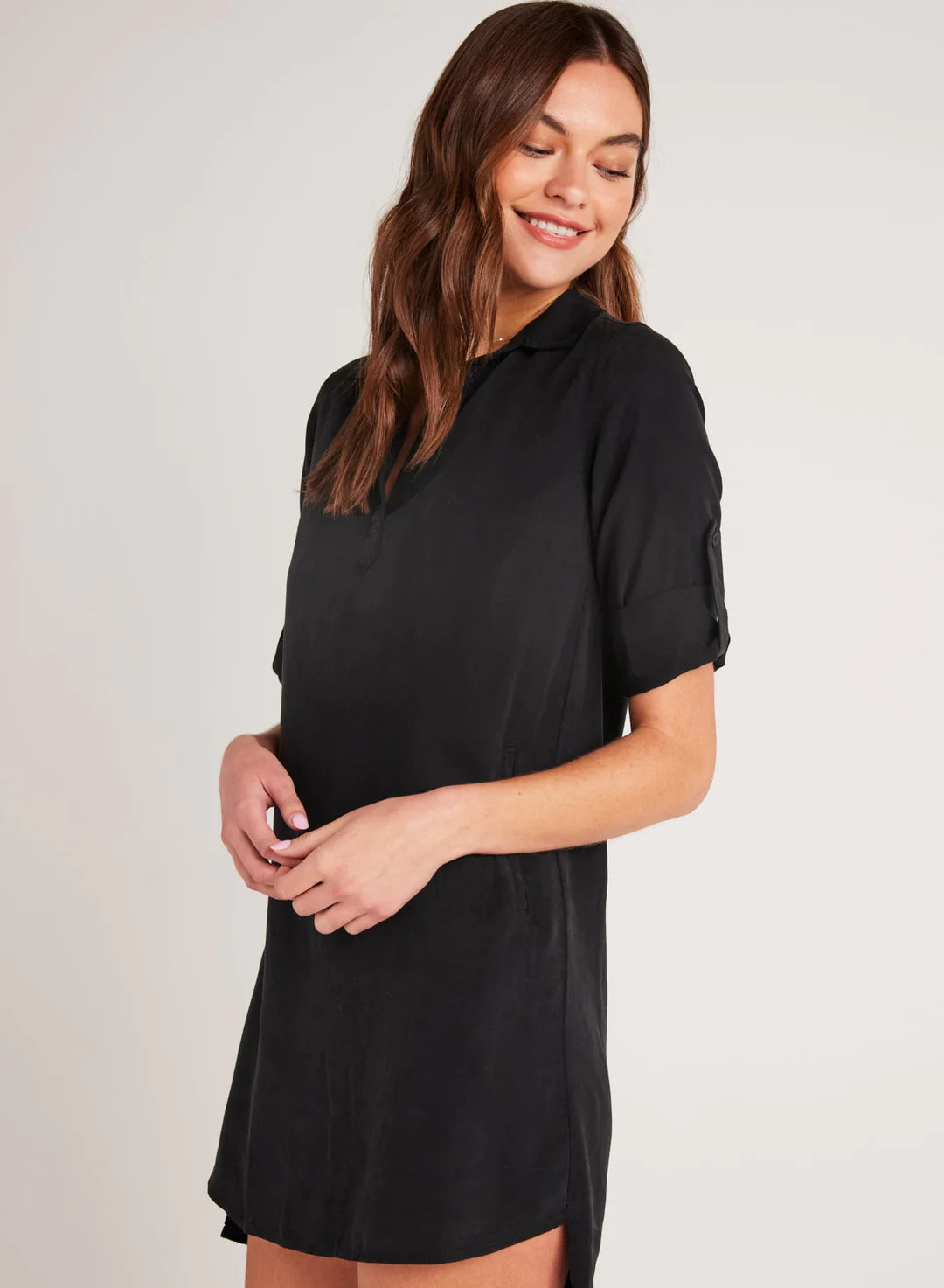 Bella Dahl Long Sleeve A-Line Shirt Dress