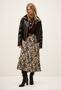 Ba&sh Onintia Abstract Pattern Skirt