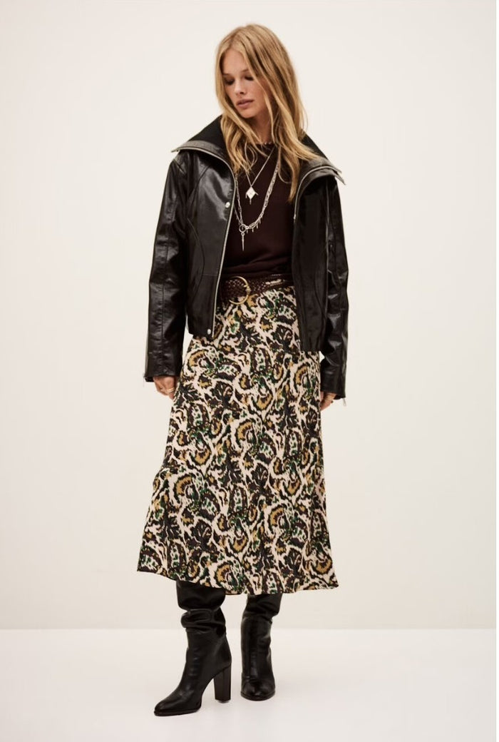 Ba&sh Onintia Abstract Pattern Skirt