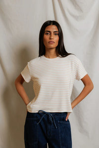 PerfectWhiteTee Erin Stripe Crew Tee