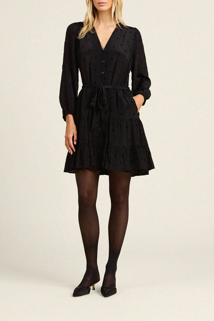 Trovata Birds of Paradis Celeste Polka Dot Dress