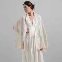 Sadhu Collective Handwoven Linen Scarf Morning Calm