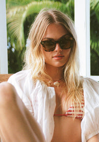 Krewe Celeste Maple & Crystal Polarized Sunglasses