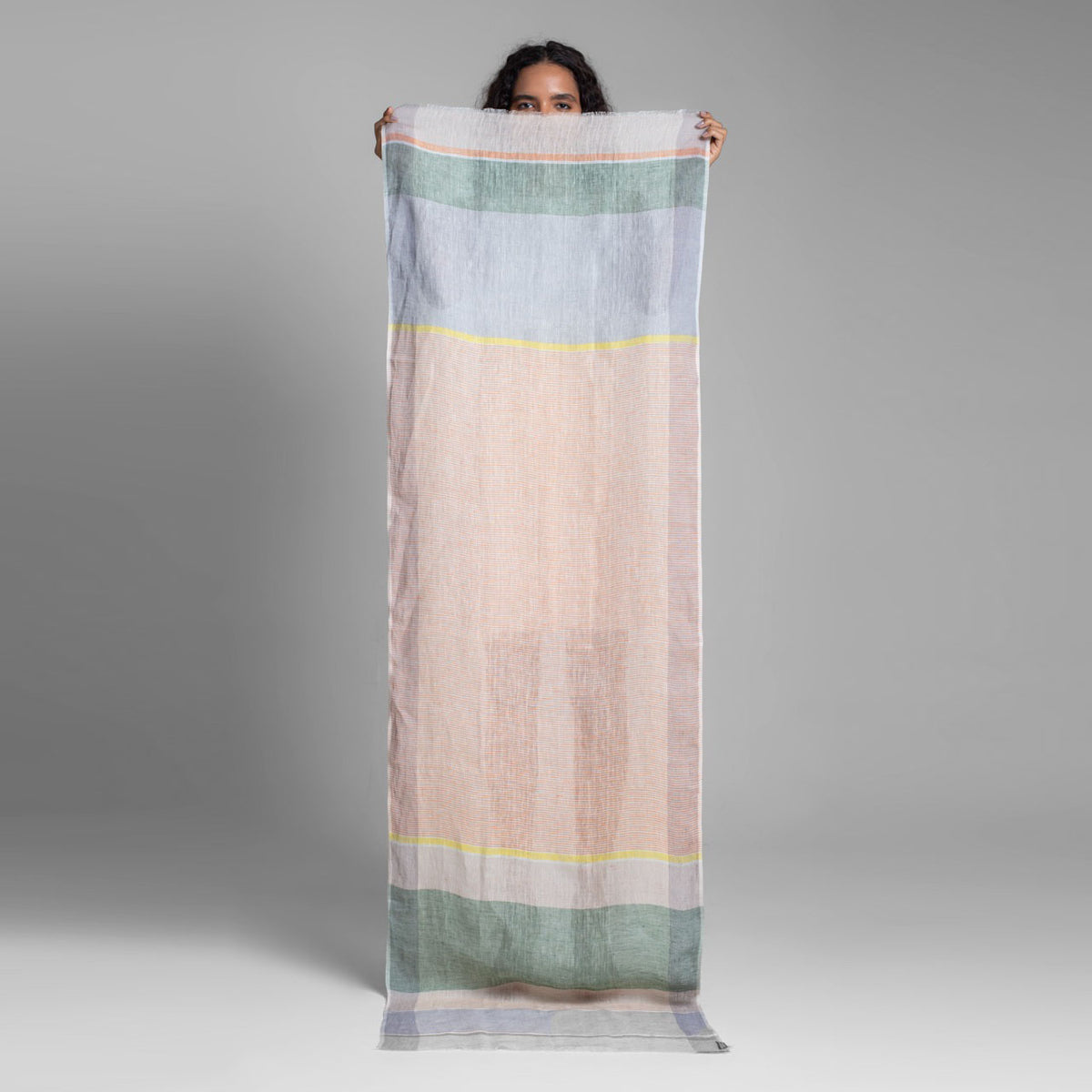 Sadhu Collective Soft Meadow Handwoven Linen Scarf