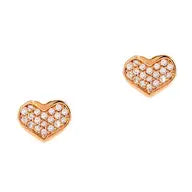 Tai CZ Heart Stud Earrings