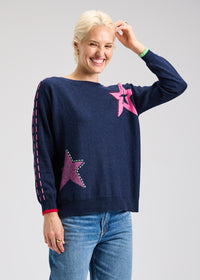 Zaket & Plover Threaded Star Crew Sweater