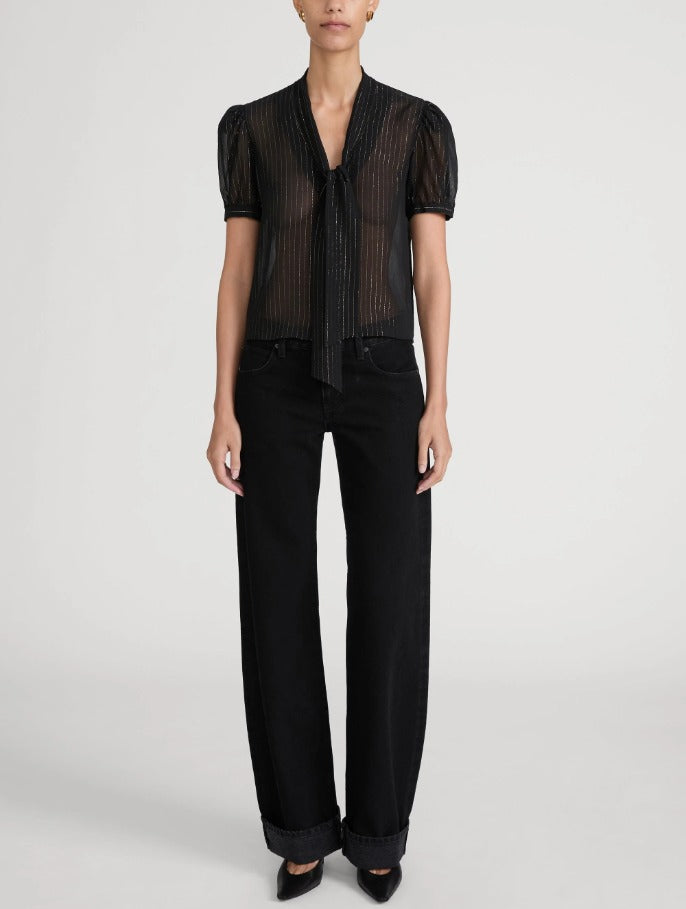 Frame The Lurex Sonnet Blouse