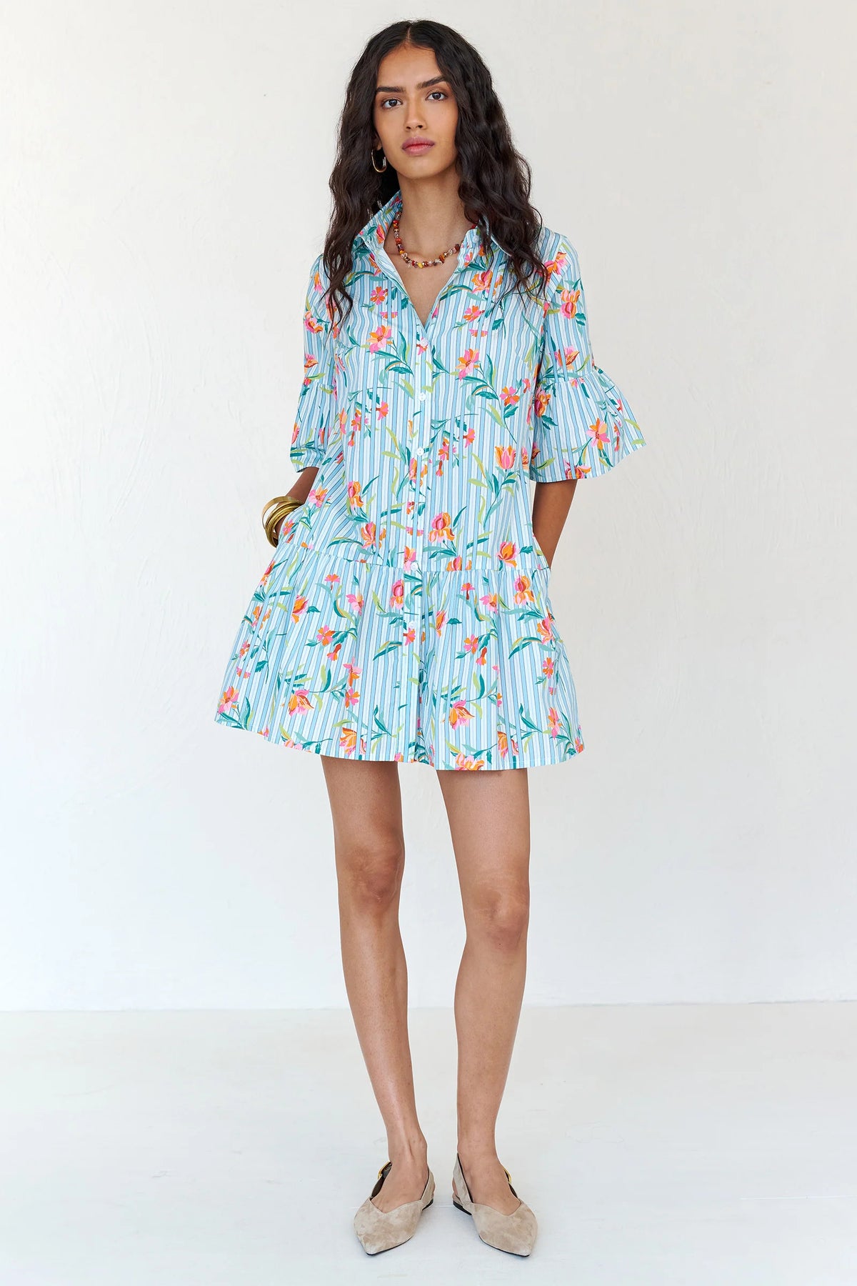 Banjanan Hydra Floral Print Mini Dress