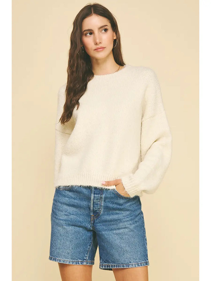 Pinch Long Sleeve Drop Shoulder Sweater