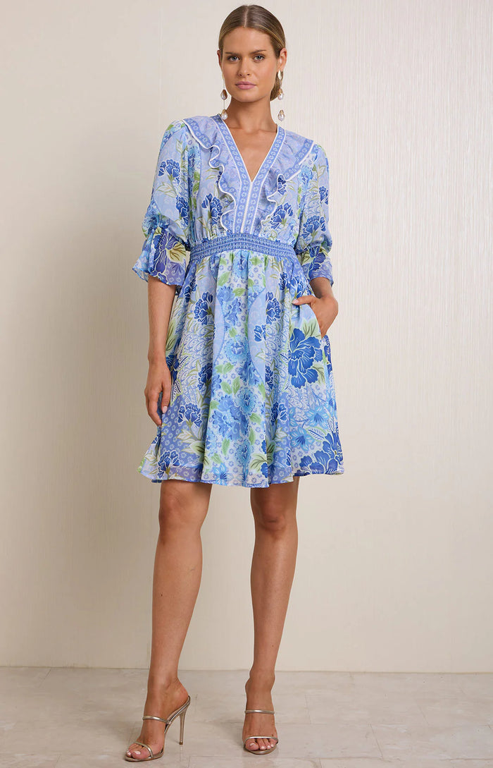 Hale Bob Tara Chiffon Floral Dress