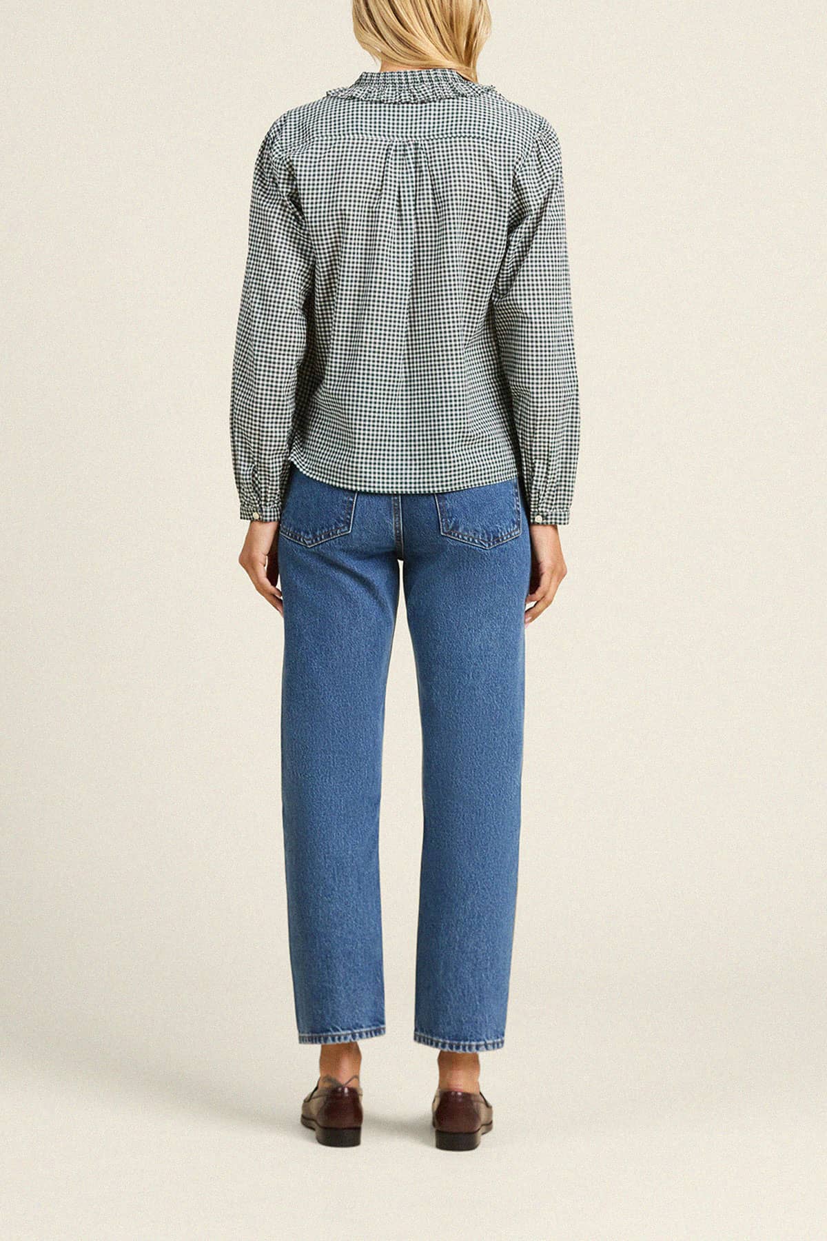 Trovata Brids of Paradis Alise Caspian Check Blouse