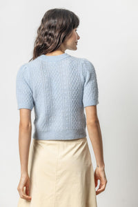 Lilla P Cropped Alpaca Cable Sweater