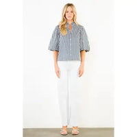 THML Stripe Button Down Top