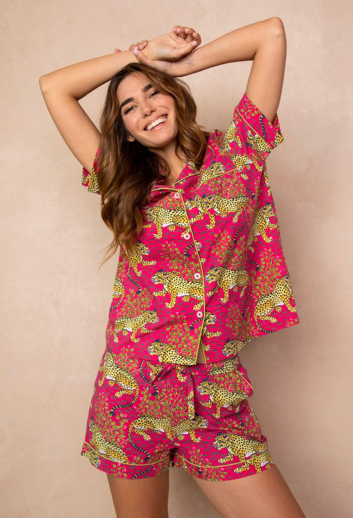 PrintFresh Bagheera Print Shorty PJ Set