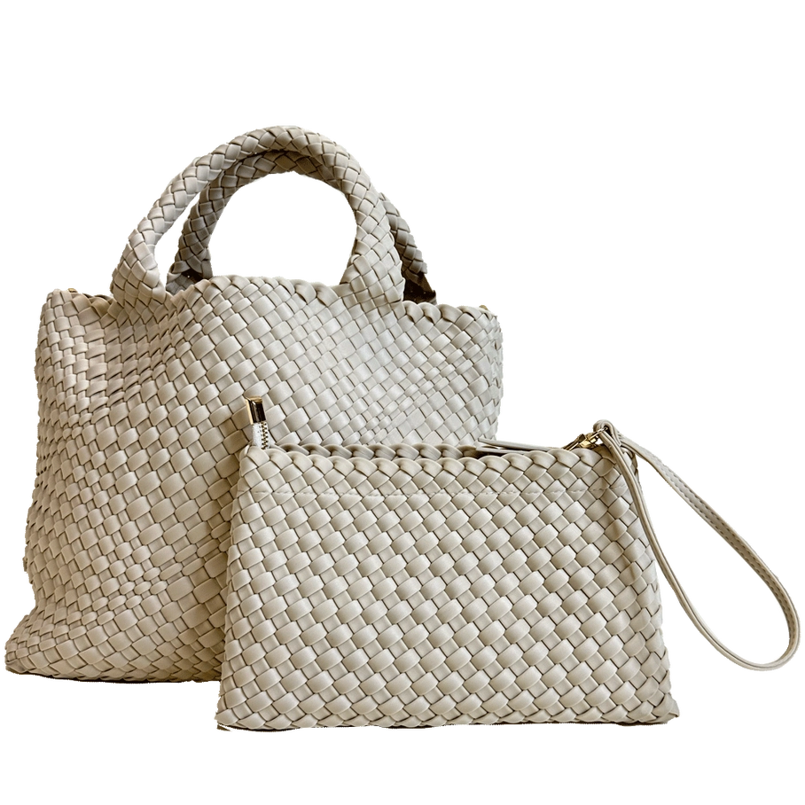 Ahdorned Lily Woven Neoprene Tote with Pouch