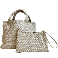 Ahdorned Lily Woven Neoprene Tote with Pouch