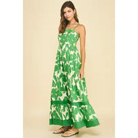 Pinch Floral Tiered Maxi Dress