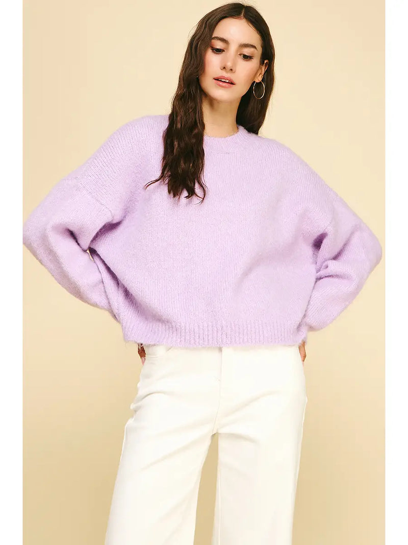 Pinch Long Sleeve Drop Shoulder Sweater